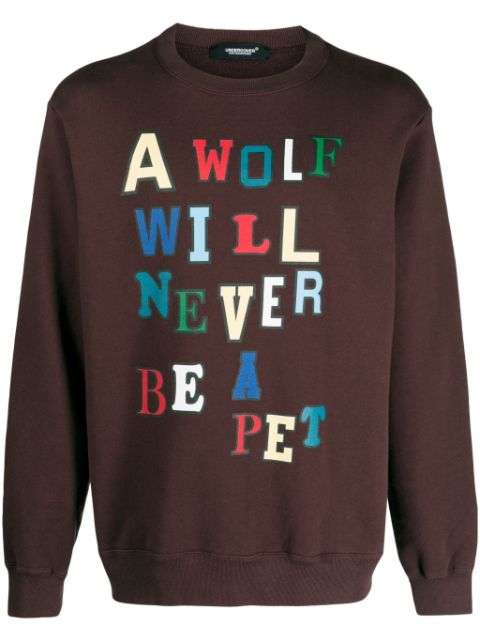 Undercover slogan-print cotton sweatshirt