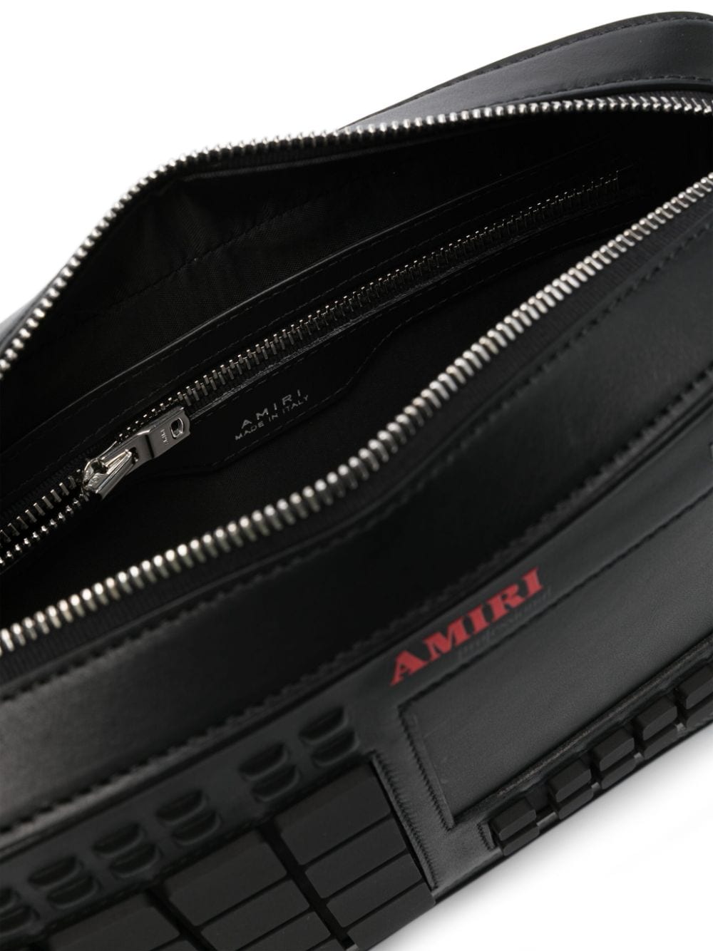 Shop Amiri Drum Machine Leather Shoulder Bag In Black