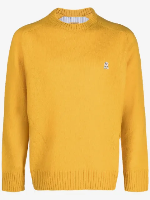 Undercover logo-patch wool jumper