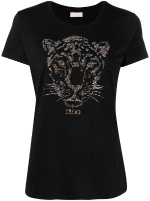 LIU JO logo-print Cotton T-shirt - Farfetch