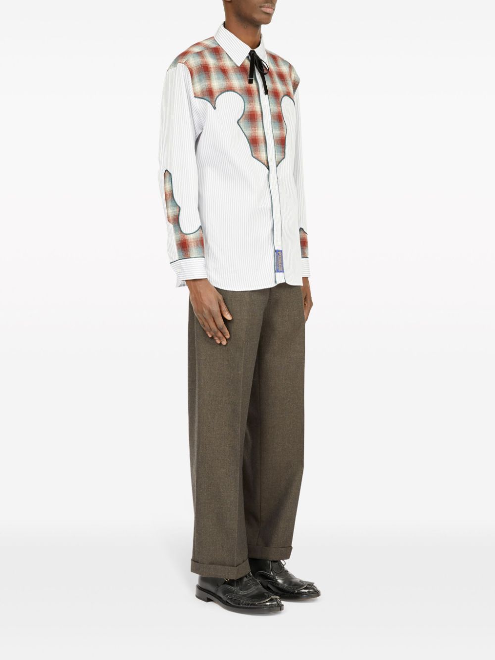 Maison Margiela x Pendleton yoke-detail striped shirt Men