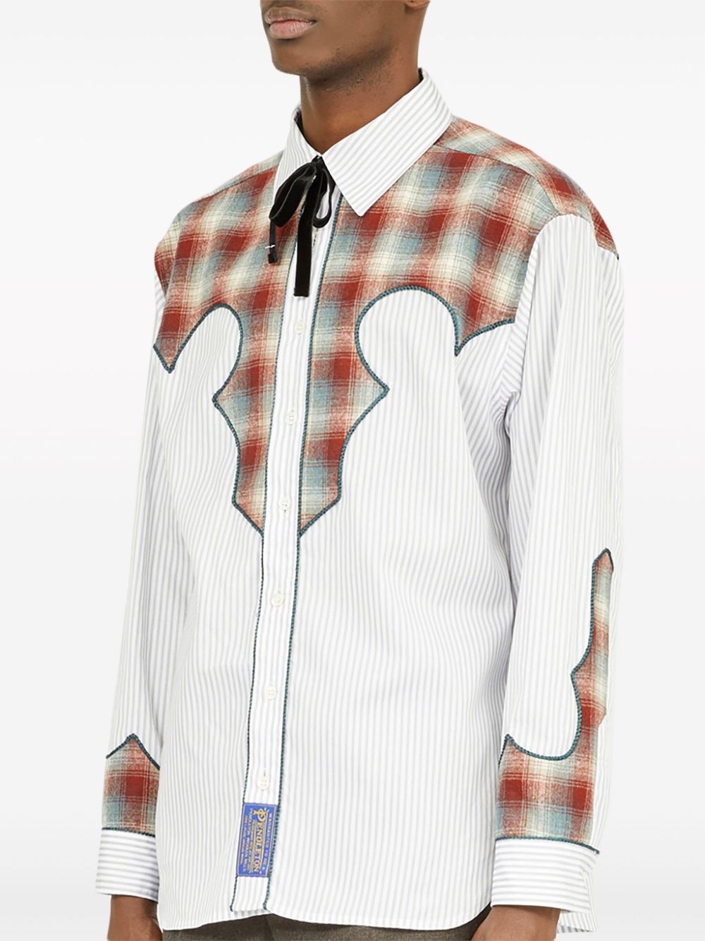 Maison Margiela x Pendleton yoke-detail striped shirt Men