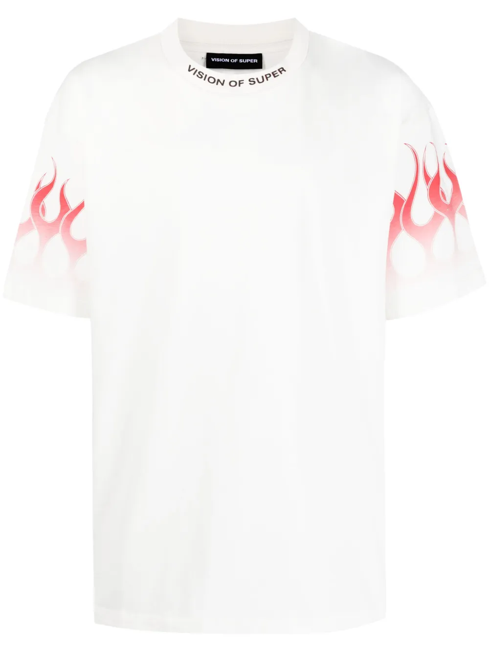 Vision Of Super White/red Flames T-shirt In White