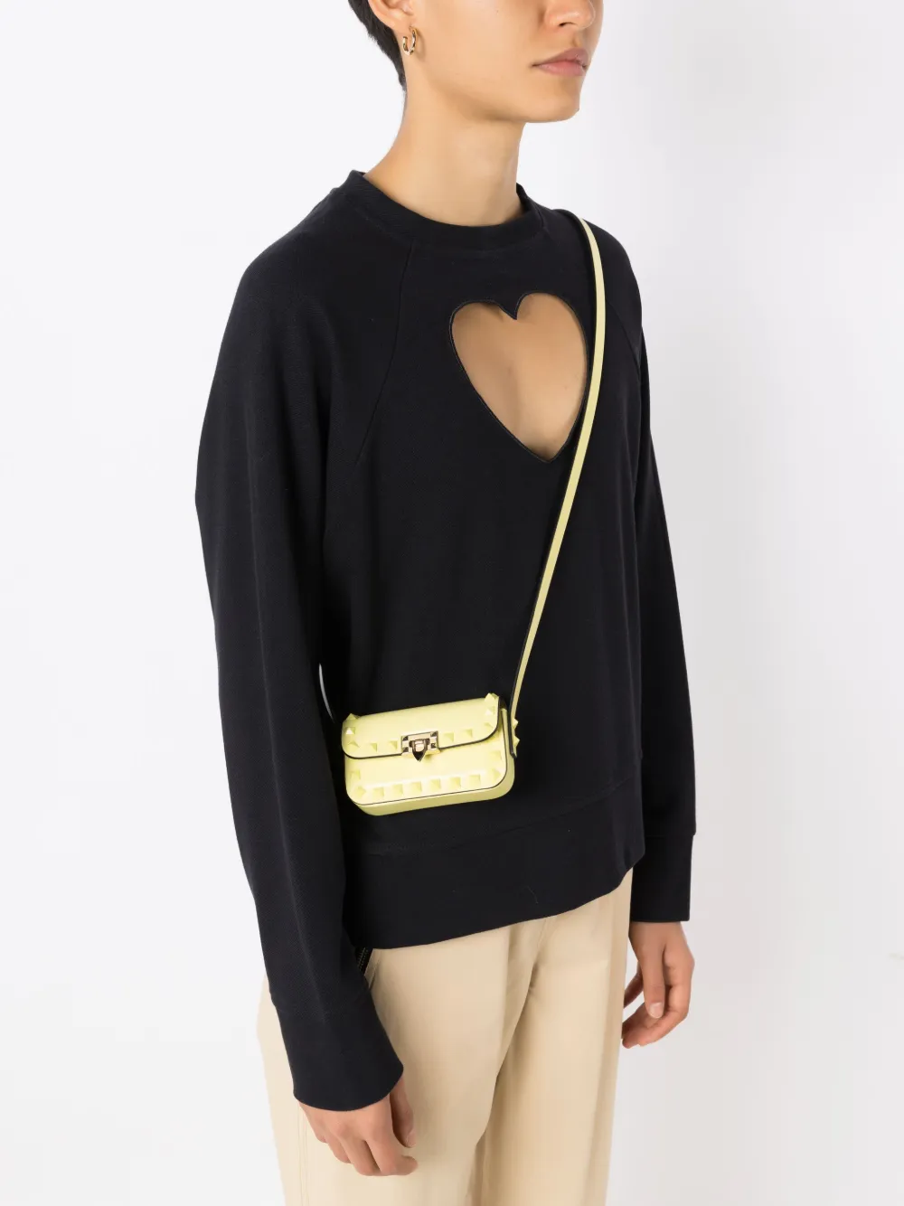 Valentino Garavani Rockstud leren mini-tas Groen
