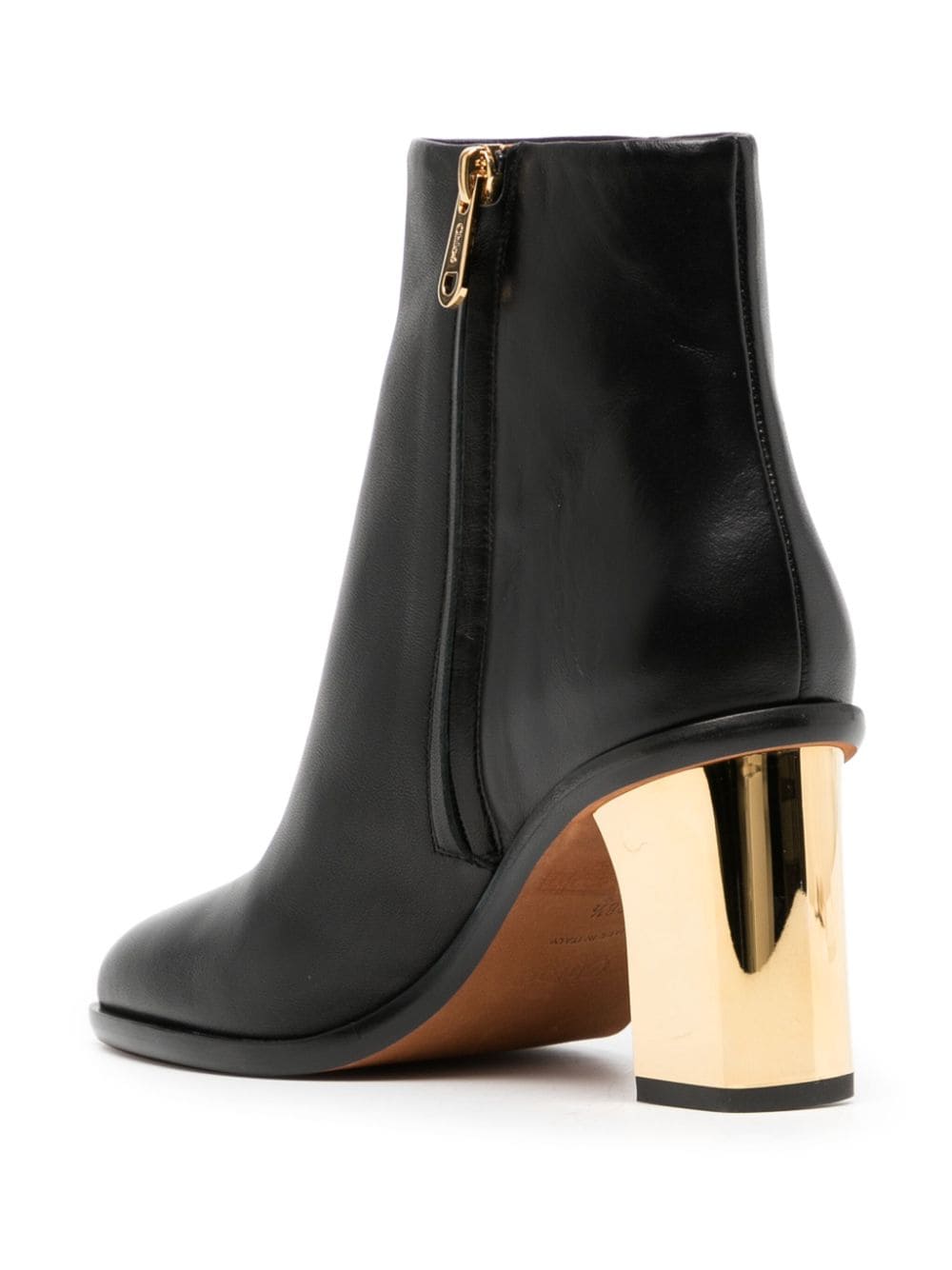 Shop Chloé Rebecca 75mm Leather Boots In Schwarz