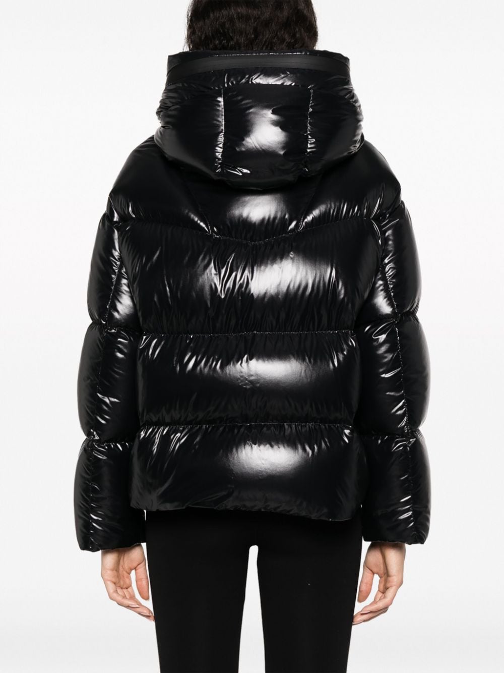 Shop Moncler Huppe Padded Hooded Jacket In Black