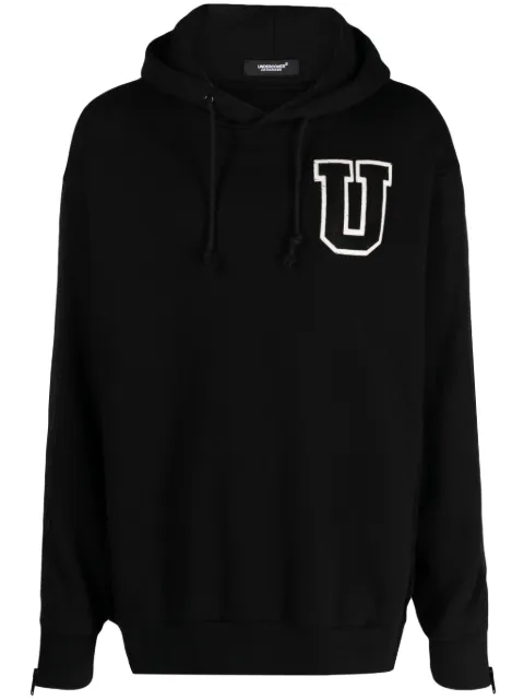Undercover logo-patch cotton hoodie
