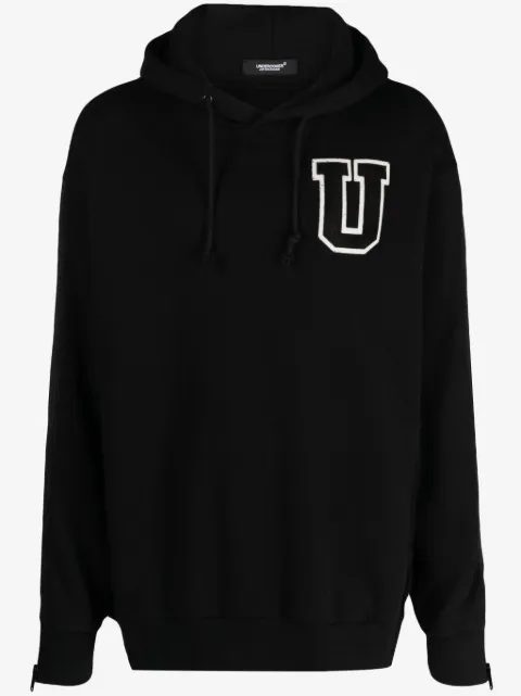 Undercover logo-patch cotton hoodie