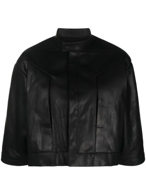 Rick Owens cropped leather jacket