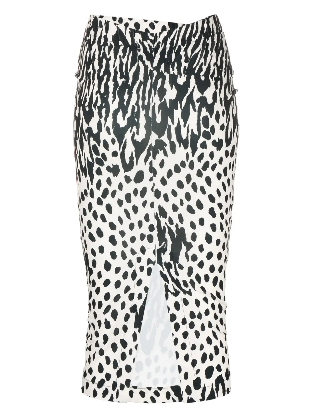 Essentiel Antwerp graphic-print ruched pencil skirt - Zwart