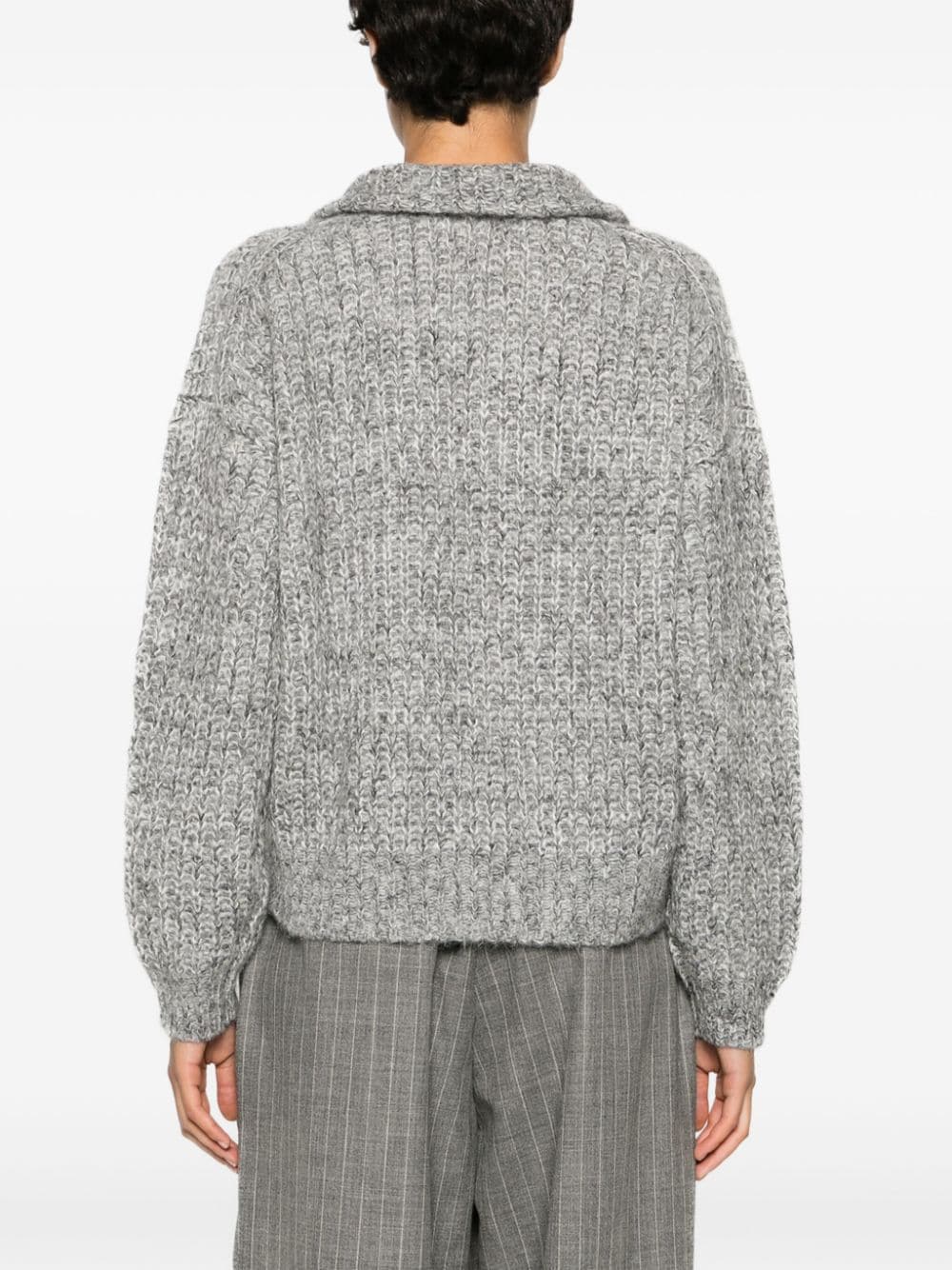 Shop Ba&sh High-neck Knitted Jumper In Grey