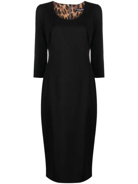 Dolce & Gabbana vestido midi manga larga