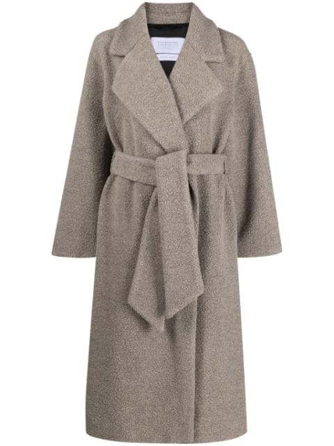 Harris Wharf London belted bouclé coat
