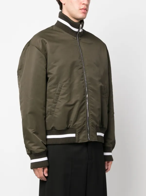 MSGM ロゴ パデッド ボンバージャケット | グリーン | FARFETCH JP
