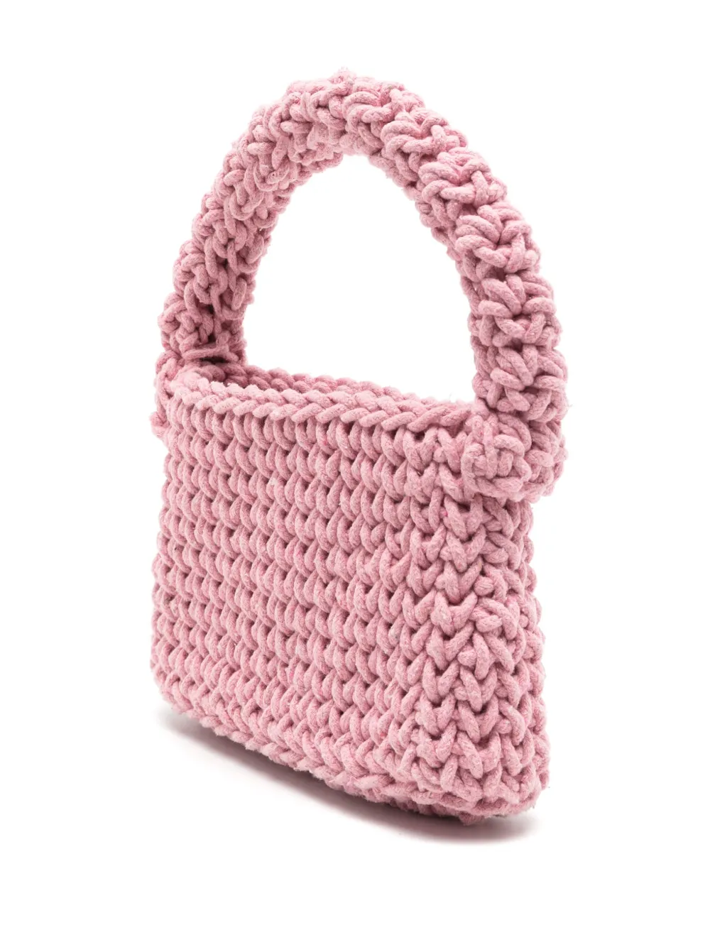 Shop Nannacay Nicoletta Crochet-knit Tote Bag In Pink