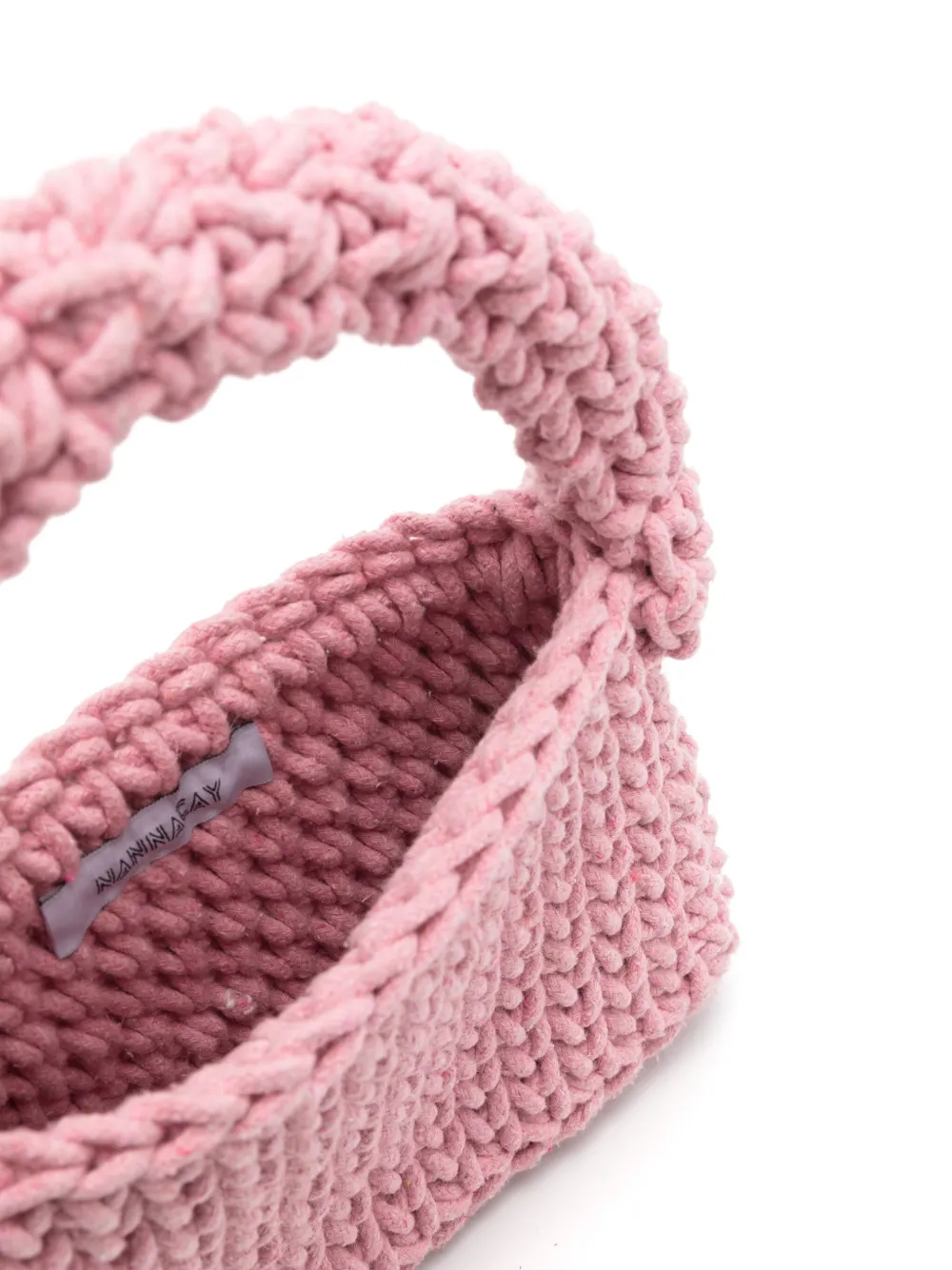 Shop Nannacay Nicoletta Crochet-knit Tote Bag In Pink