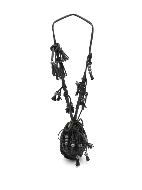 Nannacay Courtney bead-embellished crossbody bag