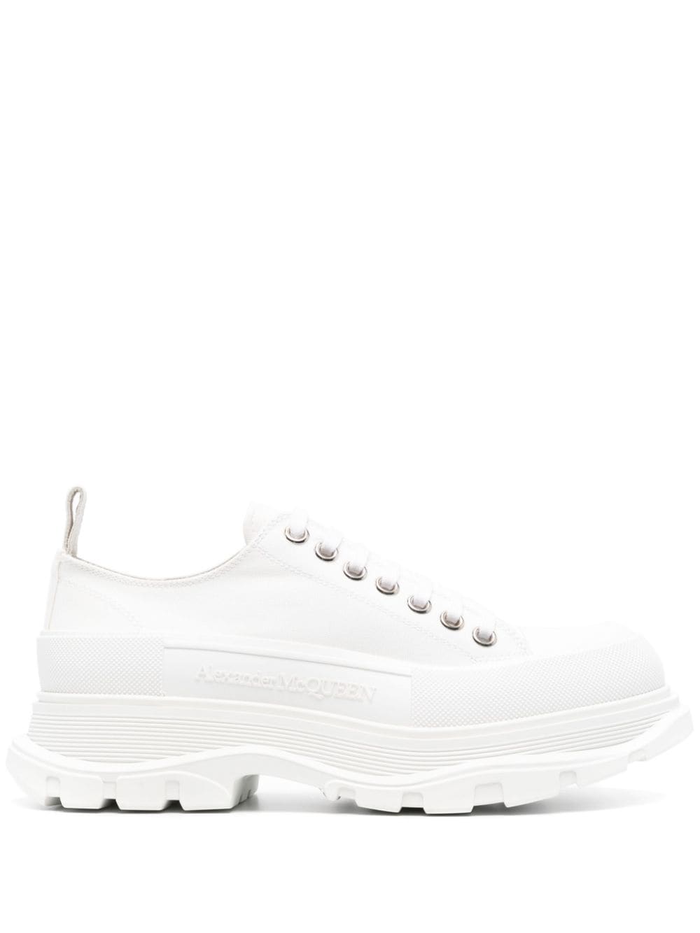 Alexander Mcqueen Lace-up Leather Sneakers In White