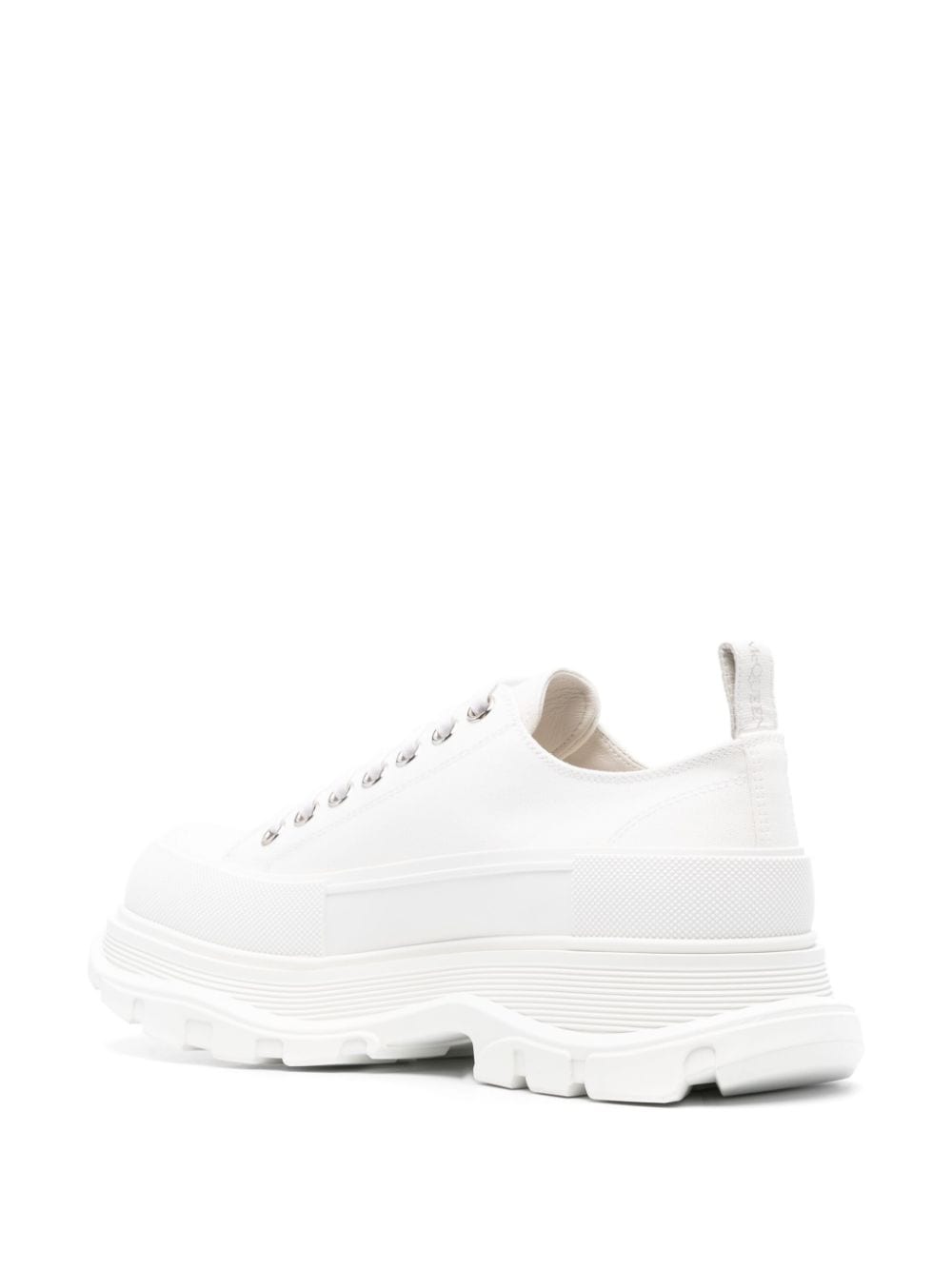 Shop Alexander Mcqueen Lace-up Leather Sneakers In White