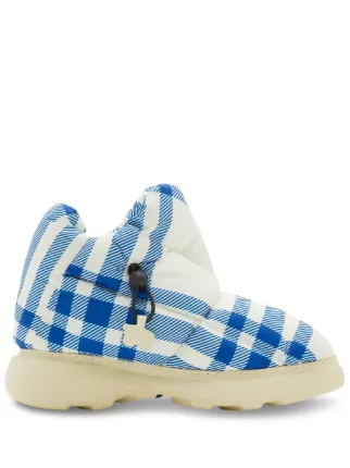 Burberry Checked Drawstring Padded Boots Farfetch