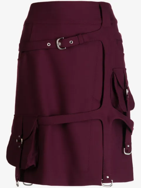 Off-White cargo buckle-strap midi skirt
