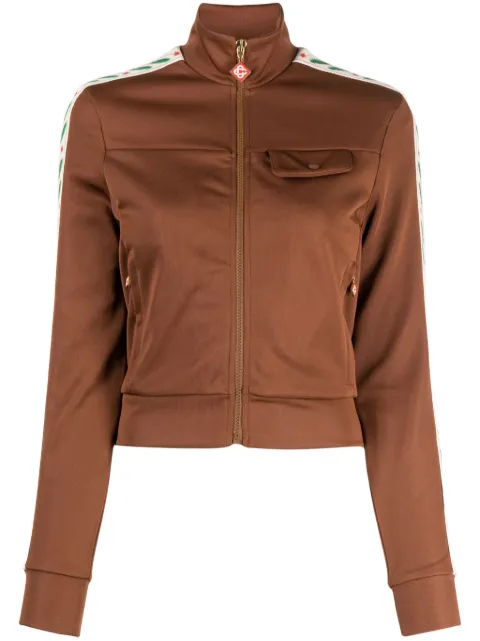 Casablanca Laurel jacquard-stripe cotton bomber jacket