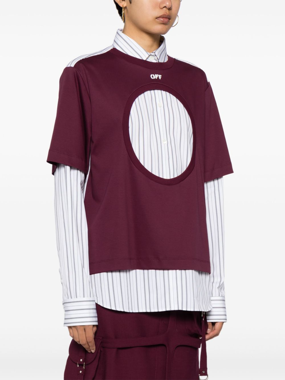 Off-White panelled striped shirt Women