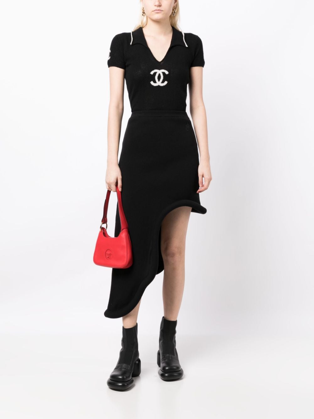 CHANEL Pre-Owned 2001 pre-owned kasjmier top - Zwart