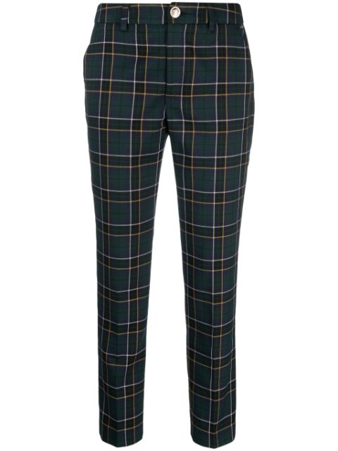 LIU JO plaid-check straight-cut trousers