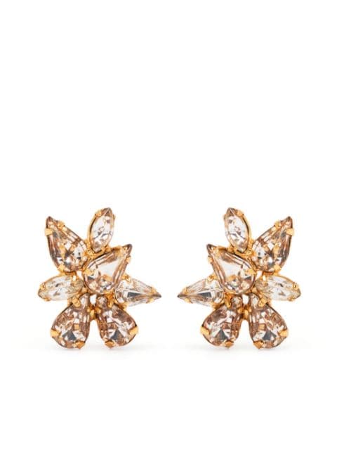 Jennifer Behr crystal-embellishment gold-tone earrings
