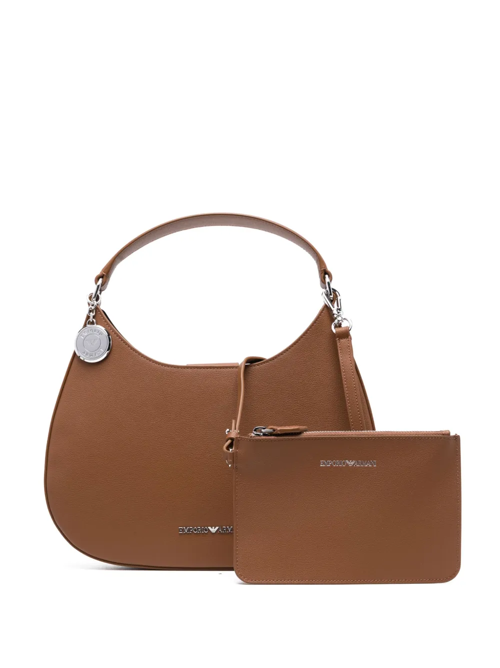 EMPORIO ARMANI エンポリオ・アルマーニ ブラウン ショルダーバッグ EMPORIO ARMANI エンポリオアルマーニ ロゴプリントナイロンショルダー