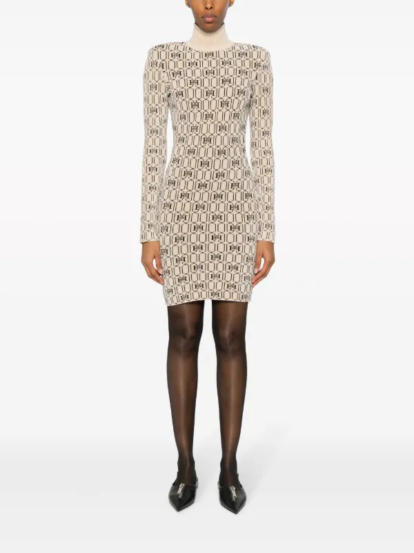 Elisabetta Franchi モノグラム ニットミニドレス