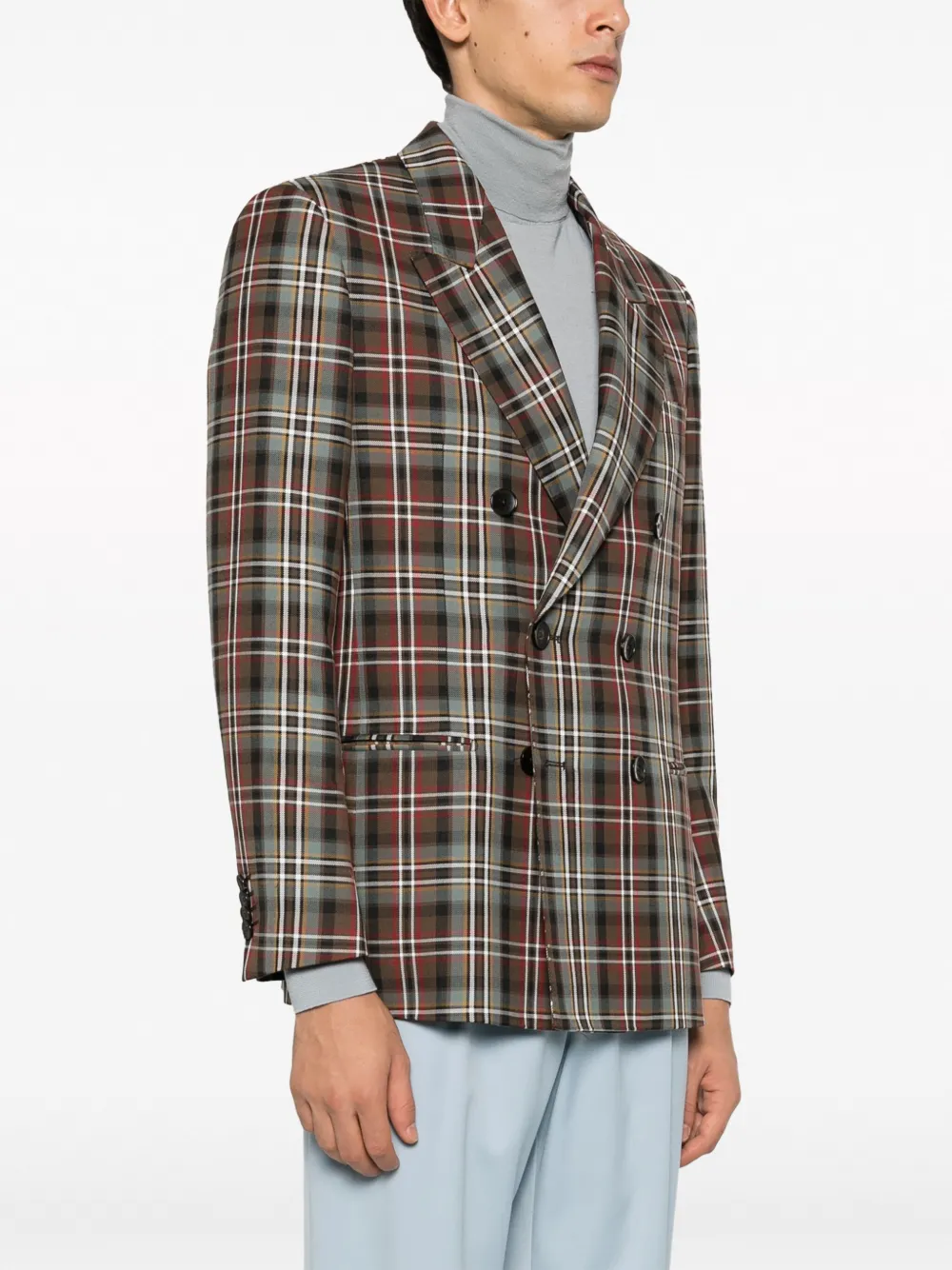 ETRO Geruite blazer Bruin