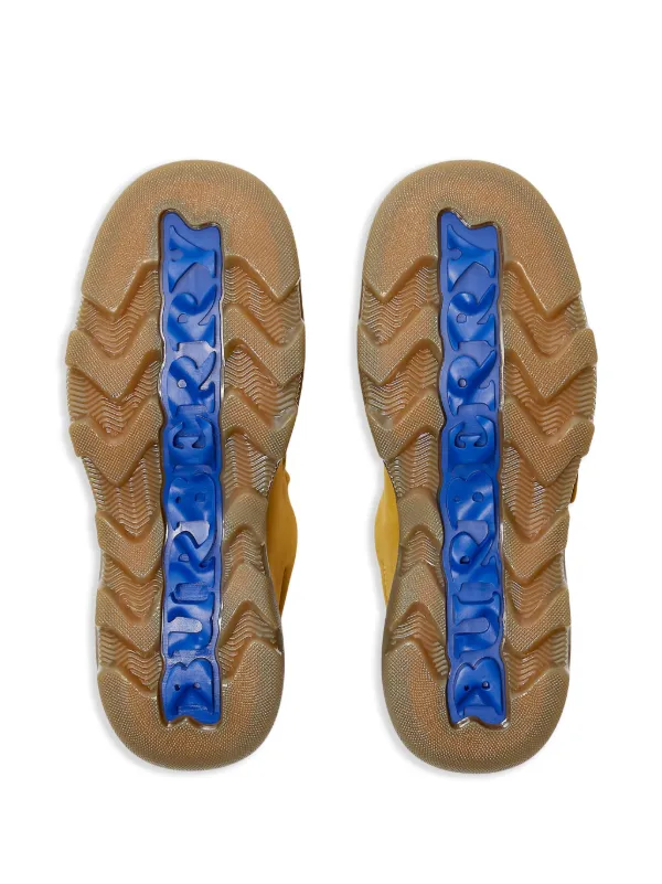 SALE【BURBERRY】Yellow☆EKD スエード ロートップスニーカー Burberry - Shearling Shoes - Yellow Burberry