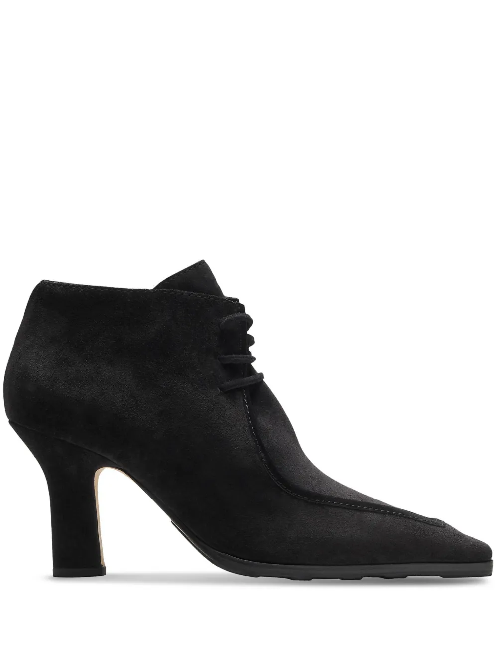 Burberry Storm Suede Ankle Boots In Black