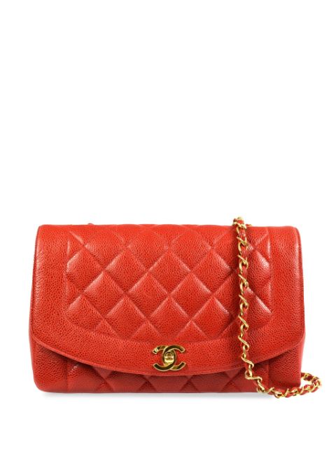 HOT SALE CHANEL 2003 Diana leather shoulder bag Women