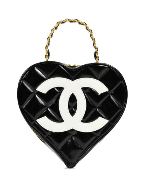 CHANEL 1995 CC Heart diamond-quilted vanity bag Women