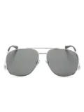 Saint Laurent Eyewear Leon pilot-frame sunglasses - Silver