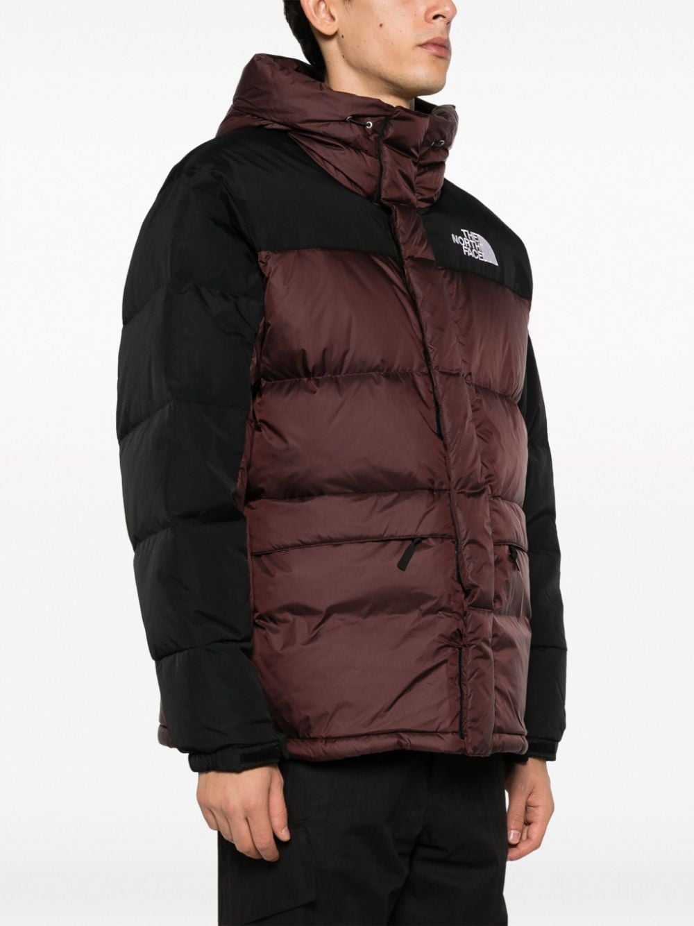 Shop The North Face Himalayan Logo-embroidered Down Jacket In Brown
