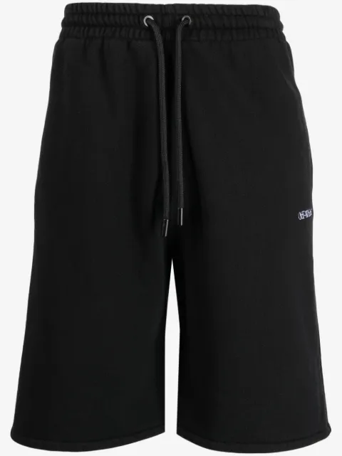 Off-White Stitch Diag cotton track shorts