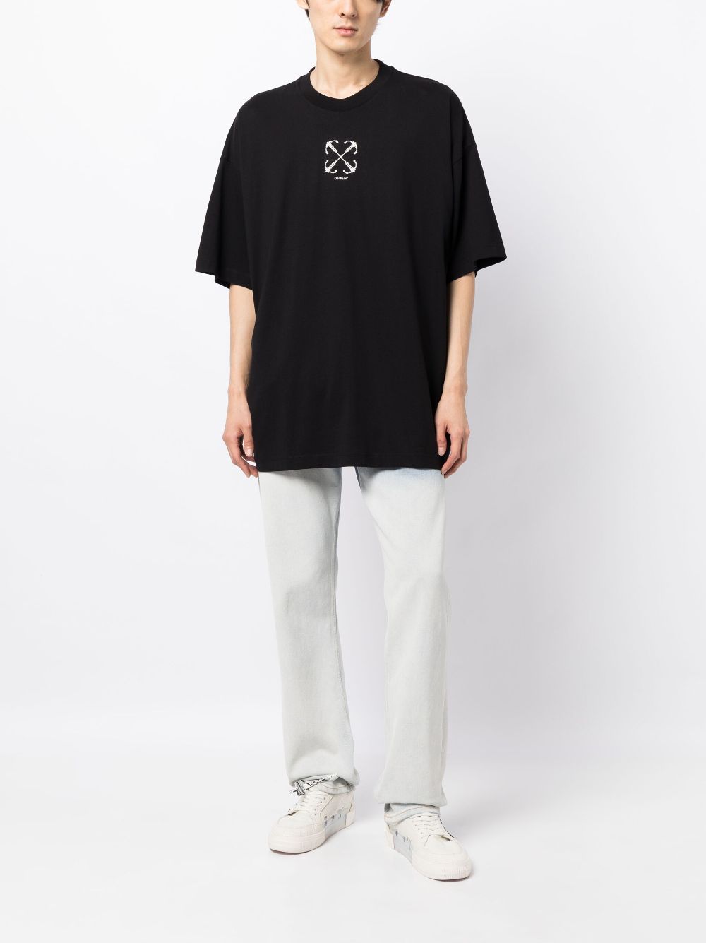 Off-White Arrow-print short-sleeve T-shirt - Zwart