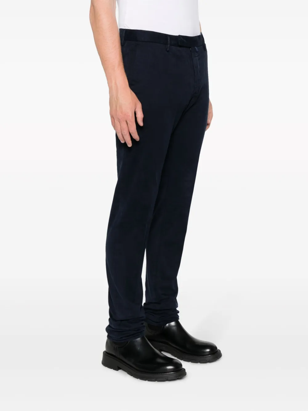 Incotex Chino in katoenmix Blauw
