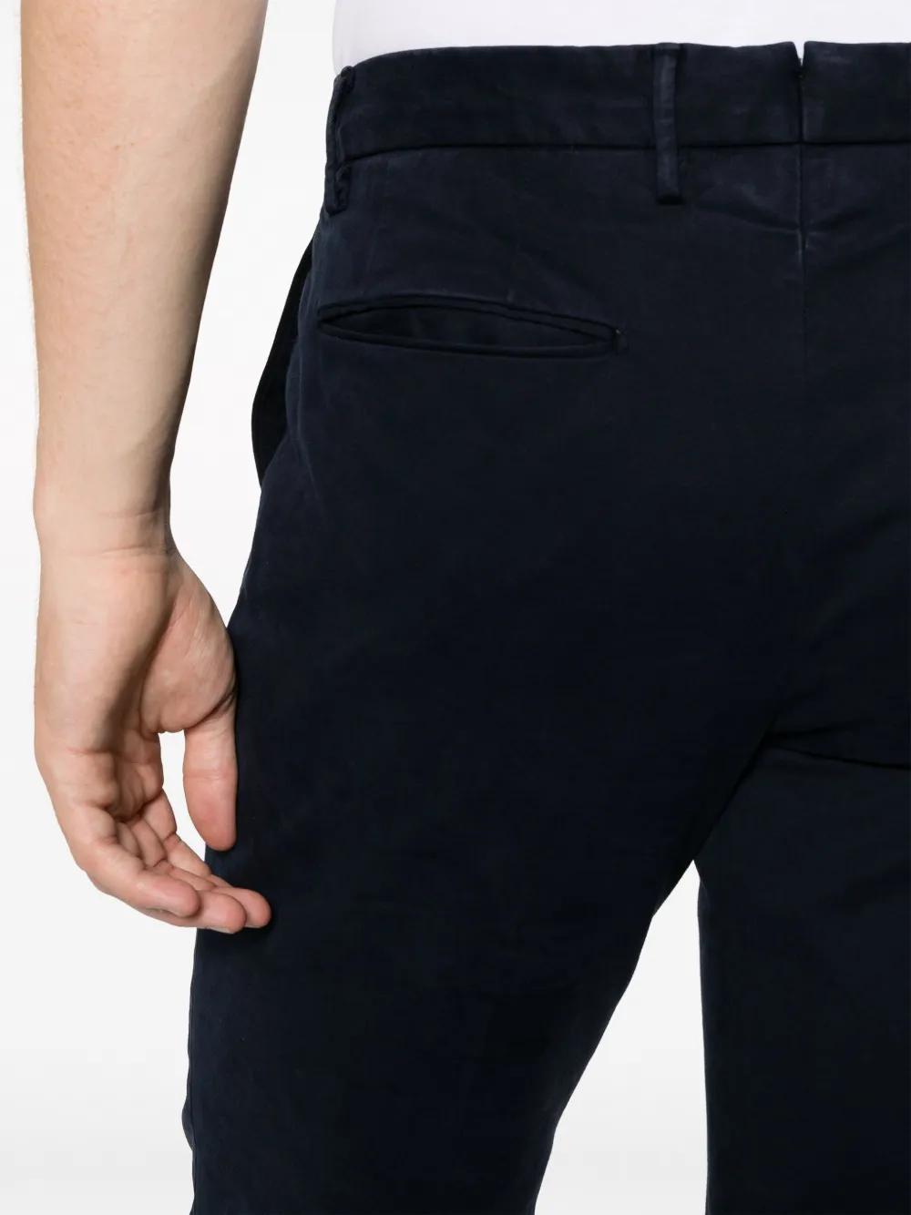 Incotex Chino in katoenmix Blauw