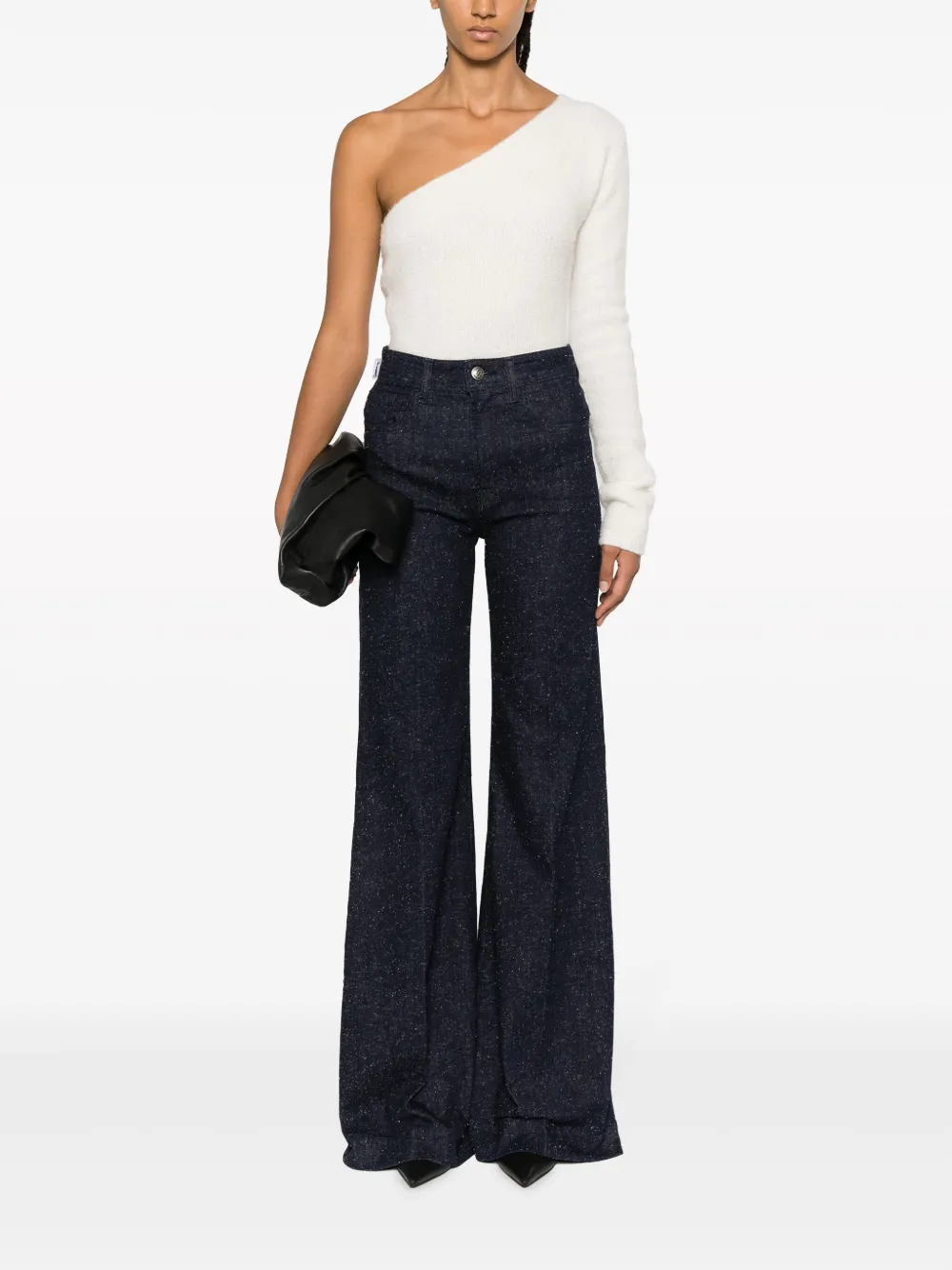 Jacob Cohën high-waist mélange flared jeans - Blauw