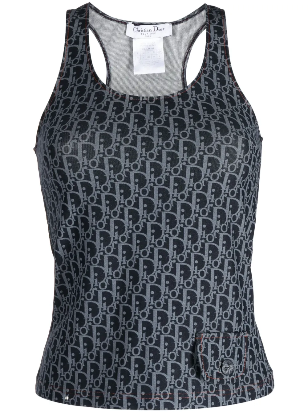 Pre-owned Dior 1990-2000s  Trotter-print Tank Top In Blue