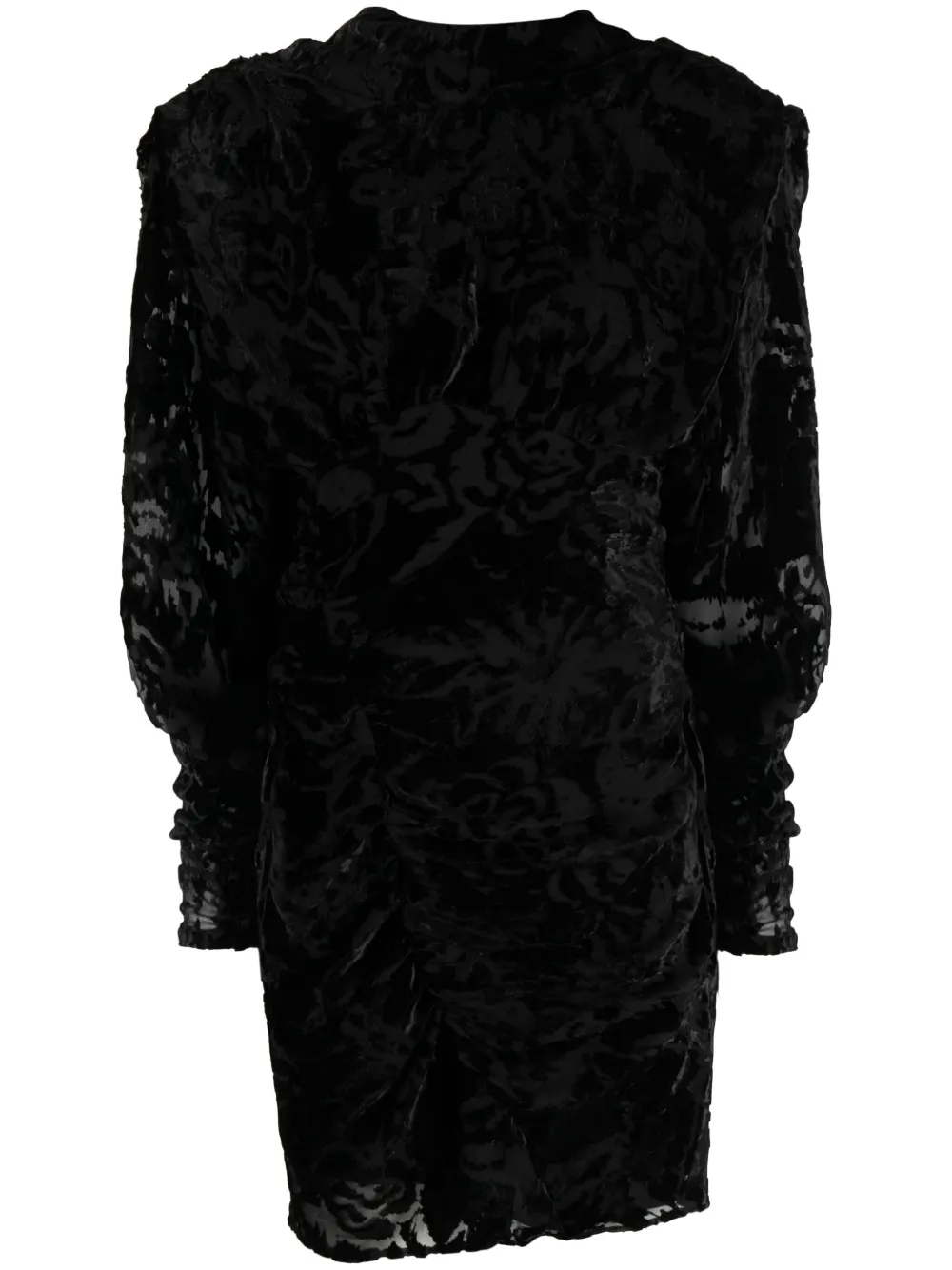 IRO NARIVO FLORAL-MOTIF VELOUR MINIDRESS