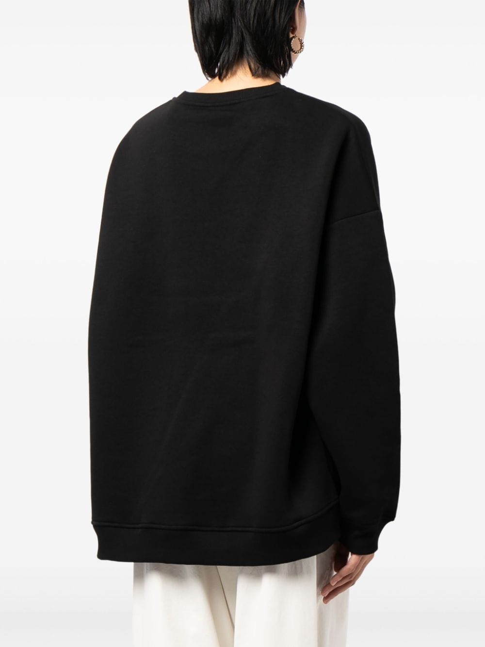 Shop Joshua Sanders Striped Smiley-motif Jersey Sweatshirt In Black