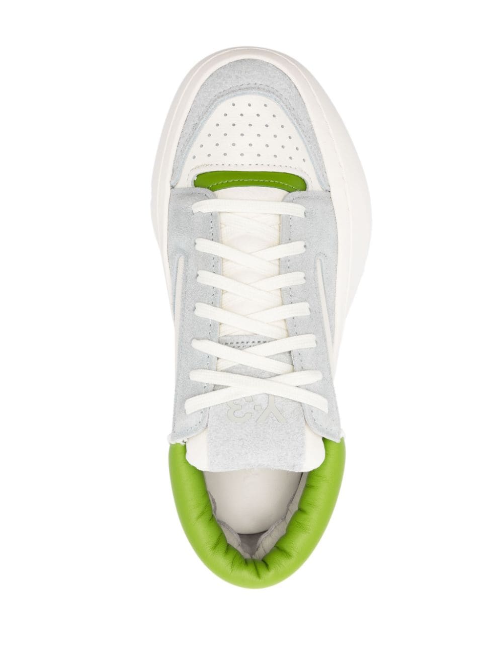 Shop Y-3 Centennial Lo Leather Sneakers In Green