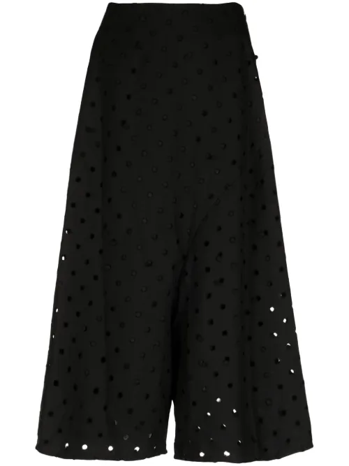 Y's pantalon court à pois - Noir - Y's - Modalova
