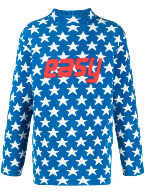 ERL pull en maille intarsia à col montant